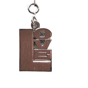 TC Sterling Silver LOVE Charm 1 1/8”x 5/8” Romance Gift